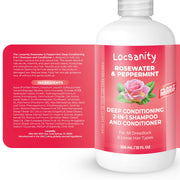 Locsanity Rosewater and Peppermint Moisturizing, Conditioning and Nourishing Shampoo Shampoo & Conditioning