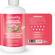 Locsanity Rosewater and Peppermint Moisturizing, Conditioning and Nourishing Shampoo Shampoo & Conditioning