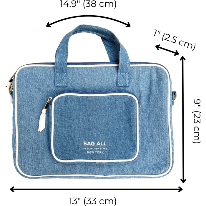 Bag-All - Laptop Case 13", Handle & Charger Pocket, Denim