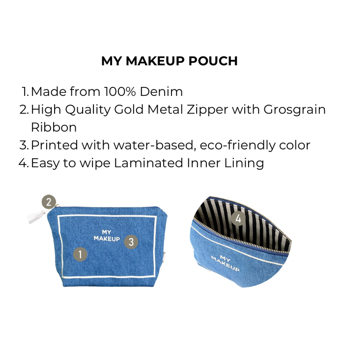 Bag-All - My Makeup Pouch, Coated Lining Denim