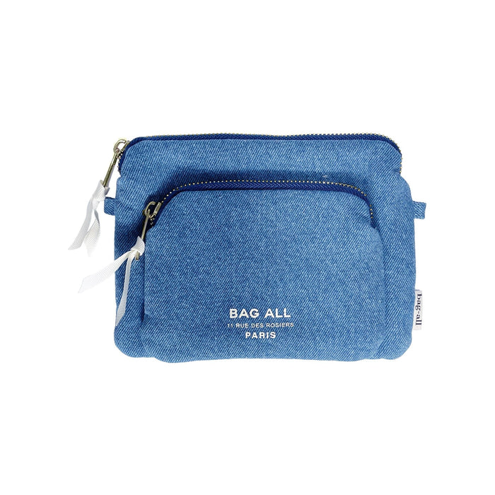 Bag-All - Padded Trinket Pouch Double Pocket, Denim