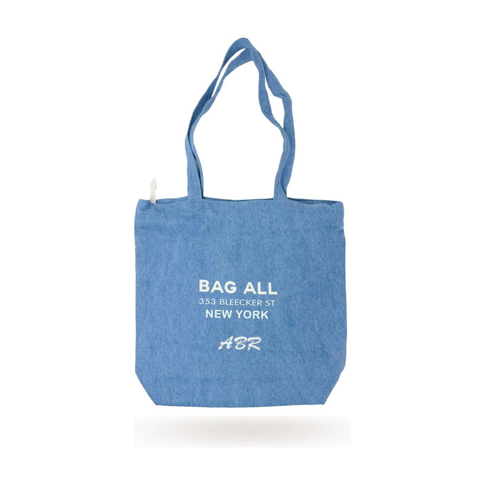 Bag-All - New York City Tote With Zipper And Inside Pocket, Denim