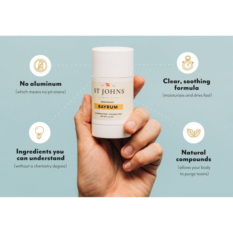 St Johns Fragrance Co LLC™ Bay Rum Aluminum Free Deodorant Deodorant