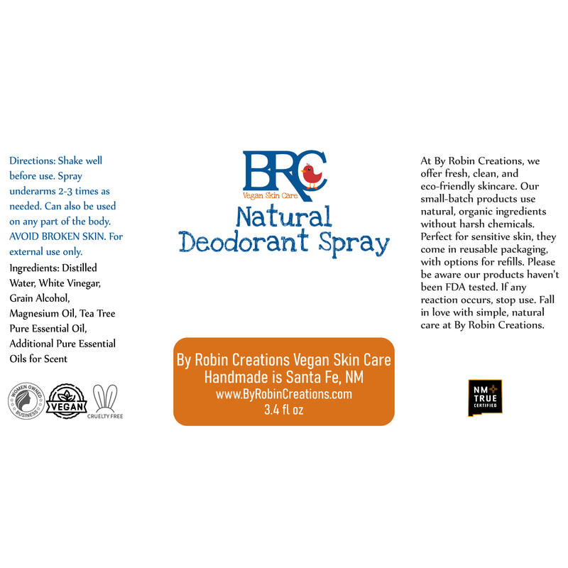 By Robin Creations Now With Probiotics!  Natural Probiotic Deodorant Spray Deodorant
