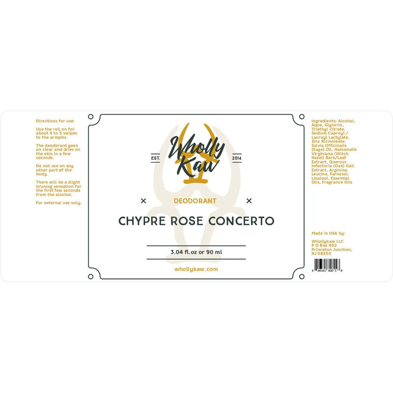 WhollyKaw Chypre Rose Concerto Deodorant Deodorant