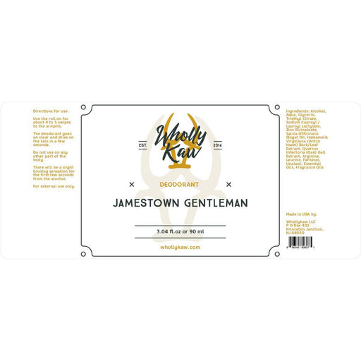 Wholly Kaw Jamestown Gentleman Deodorant 3.04 fl oz or 90ml