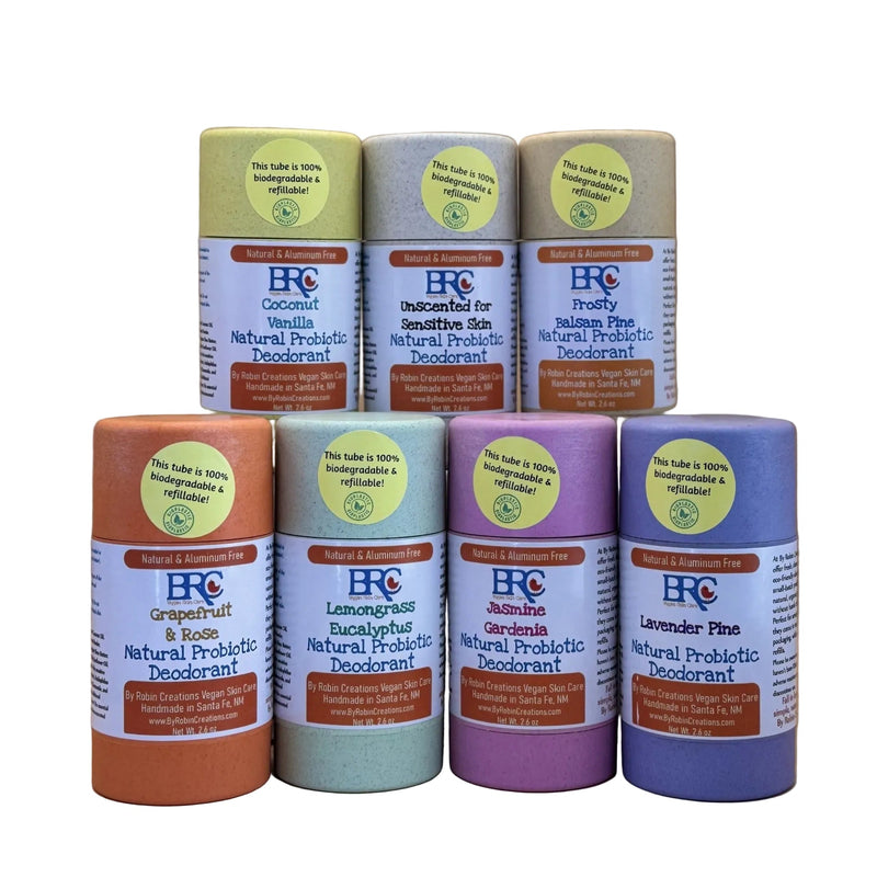 By Robin Creations Natural Probiotic Deodorant Stick, Vegan & Aluminum-Free Deodorant & Body Care