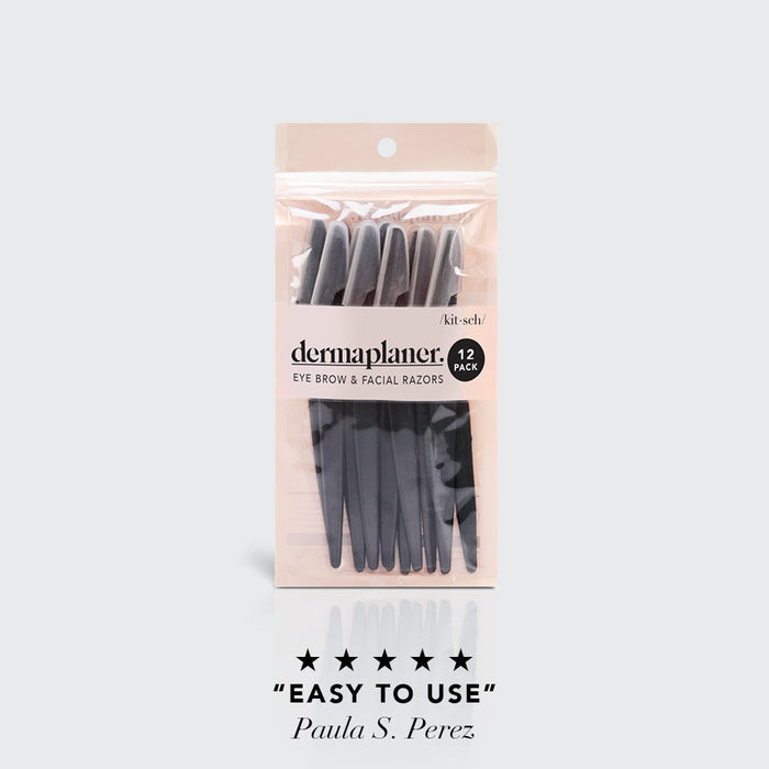 Kitsch - Dermaplaning Tool 12Pk | Eco-Friendly Black