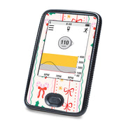 Peelz Holly Jolly Ribbon Dexcom G6 Touchscreen Receiver Sticker - Pump Peelz Peelz/Stickers
