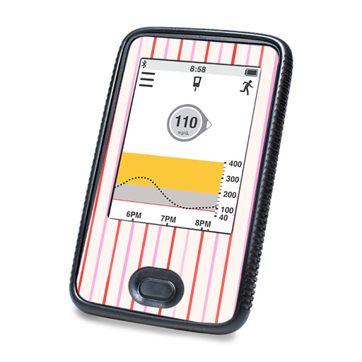 Peelz Peppermint Stripes Dexcom G6 Touchscreen Receiver Sticker - Pump Peelz Peelz/Stickers