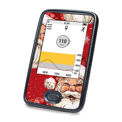 Peelz Jolly Old Saint Nick Dexcom G6 Touchscreen Receiver Sticker - Pump Peelz Peelz/Stickers