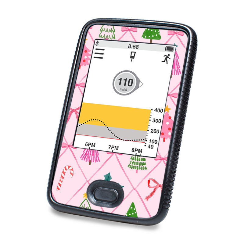 Peelz Coquette Christmas Dexcom G6 Touchscreen Receiver Sticker - Pump Peelz Peelz/Stickers