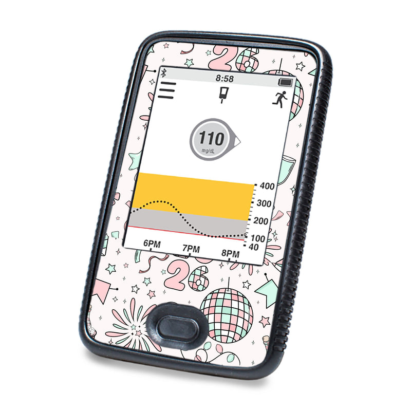 Peelz Cheers to '26 Dexcom G6 Touchscreen Receiver Sticker - Pump Peelz Peelz/Stickers