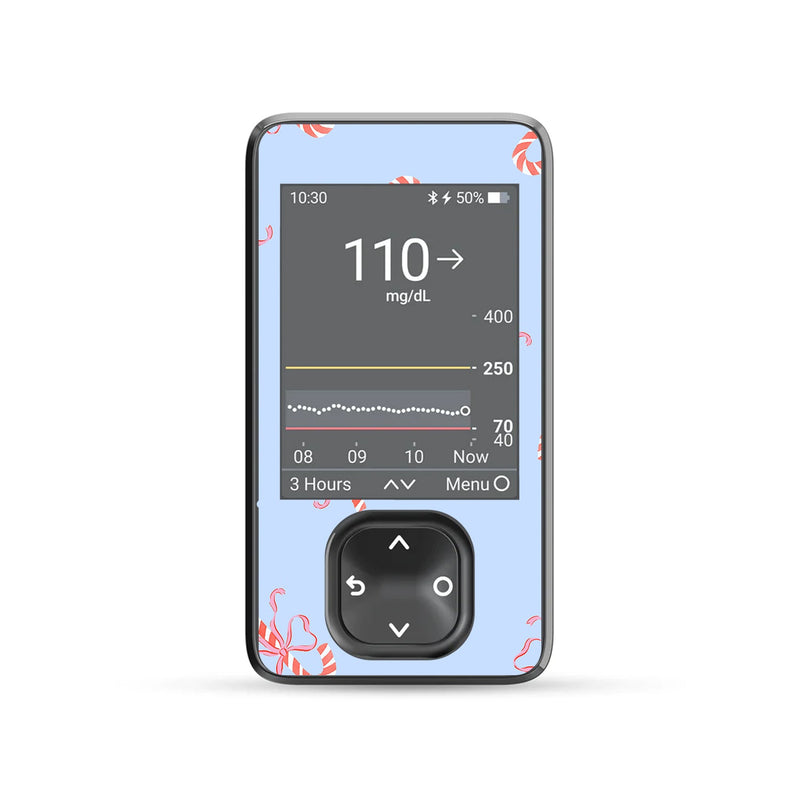 Peelz Candy Cane Lane Dexcom G7 and G6 Touchscreen Receiver Sticker - Pump Peelz Peelz/Stickers