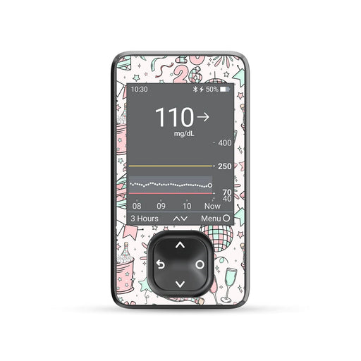 Peelz Cheers to '26 Dexcom G7 and G6 Touchscreen Receiver Sticker - Pump Peelz Peelz/Stickers