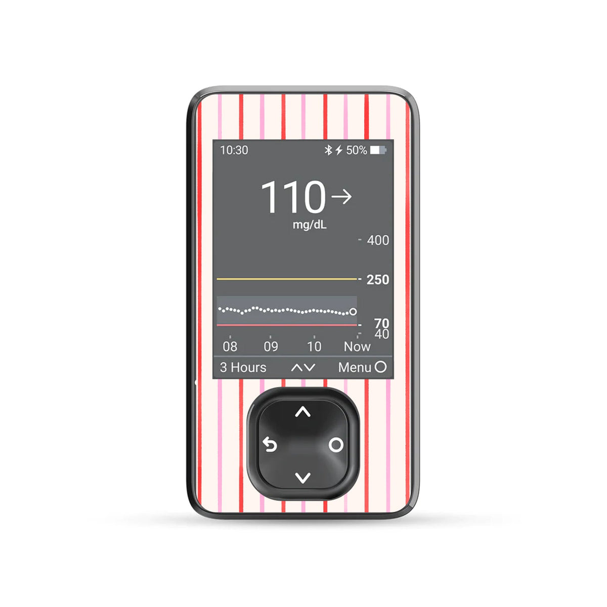 Peppermint Stripes Dexcom G7 and G6 Touchscreen Receiver Sticker - Pum ...