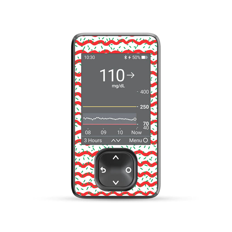 Peelz Christmas Icing Dexcom G7 and G6 Touchscreen Receiver Sticker - Pump Peelz Peelz/Stickers