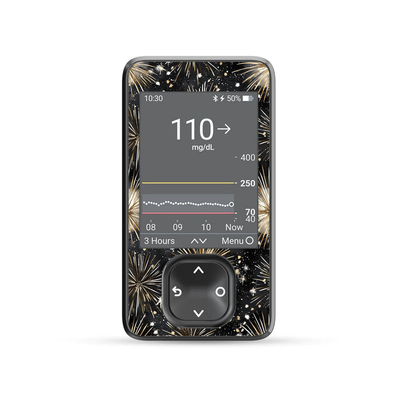 Peelz Fireworks DEXCOM G7 and G6 Touchscreen Receiver Sticker Peelz/Stickers
