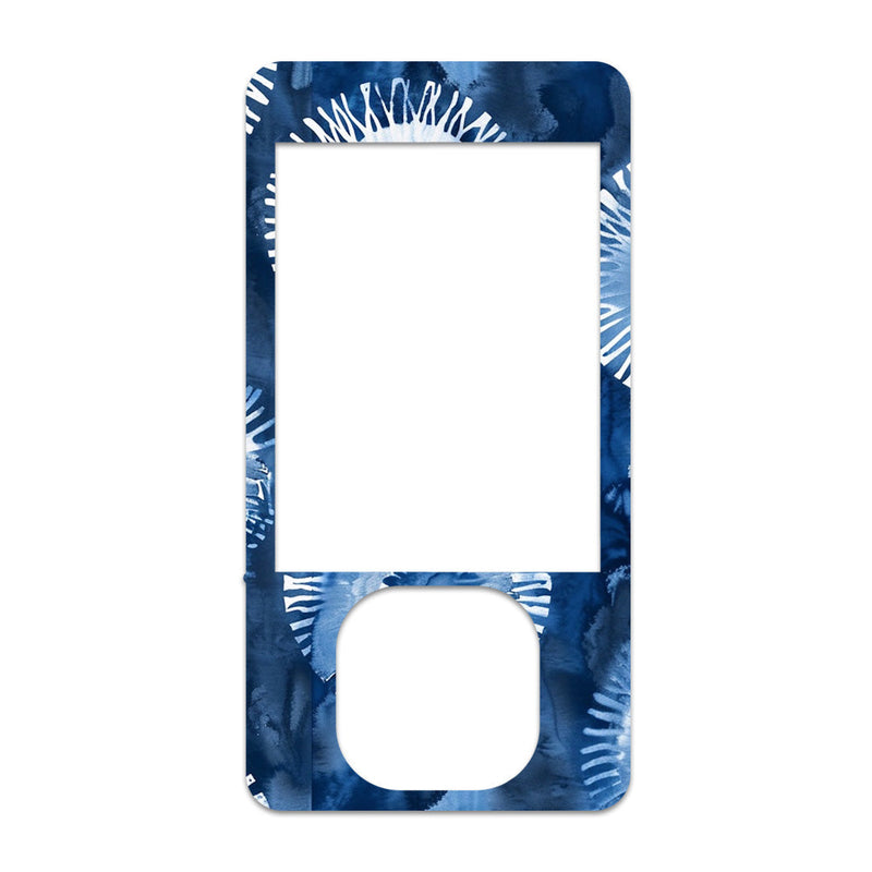 Peelz Monochrome Blue Tie Dye DEXCOM G7 and G6 Touchscreen Receiver Sticker Peelz/Stickers