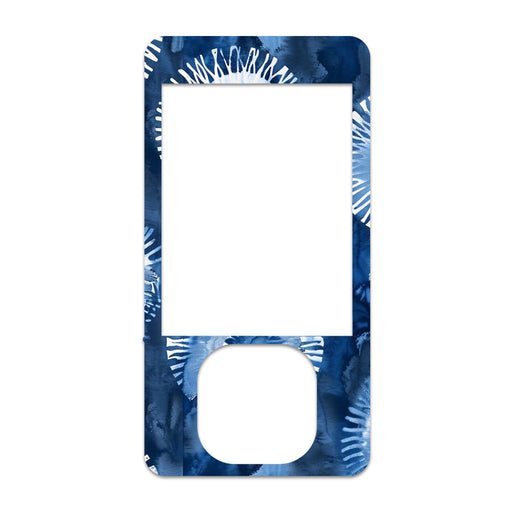 Peelz Monochrome Blue Tie Dye DEXCOM G7 and G6 Touchscreen Receiver Sticker Peelz/Stickers