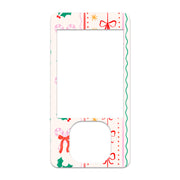 Peelz Holly Jolly Ribbon Dexcom G7 and G6 Touchscreen Receiver Sticker - Pump Peelz Peelz/Stickers
