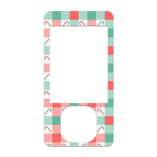 Peelz Peppermint Plaid Dexcom G7 and G6 Touchscreen Receiver Sticker - Pump Peelz Peelz/Stickers