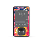 Peelz Summer Tie Dye DEXCOM G7 and G6 Touchscreen Receiver Sticker Peelz/Stickers