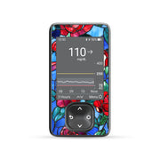 Peelz Crimson Blooms DEXCOM G7 and G6 Touchscreen Receiver Sticker Peelz/Stickers