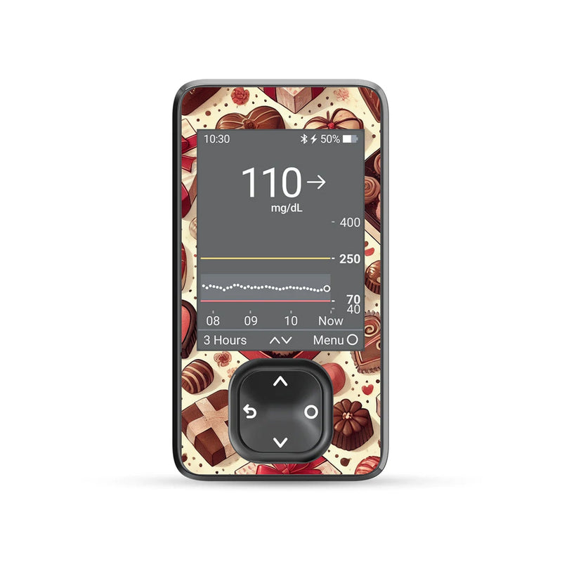 Peelz Chocolate Love DEXCOM G7 and G6 Touchscreen Receiver Sticker Peelz/Stickers