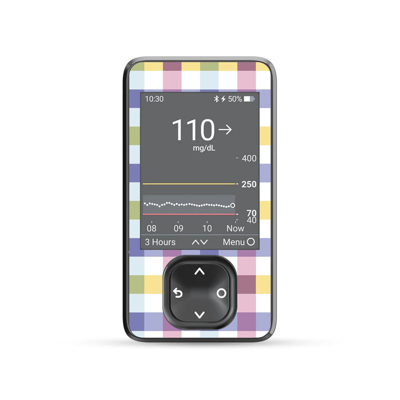 Peelz Spring Plaid DEXCOM G7 and G6 Touchscreen Receiver Sticker Peelz/Stickers