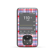Peelz Party Plaid Dexcom G7 and G6 Touchscreen Receiver Sticker - Pump Peelz Peelz/Stickers