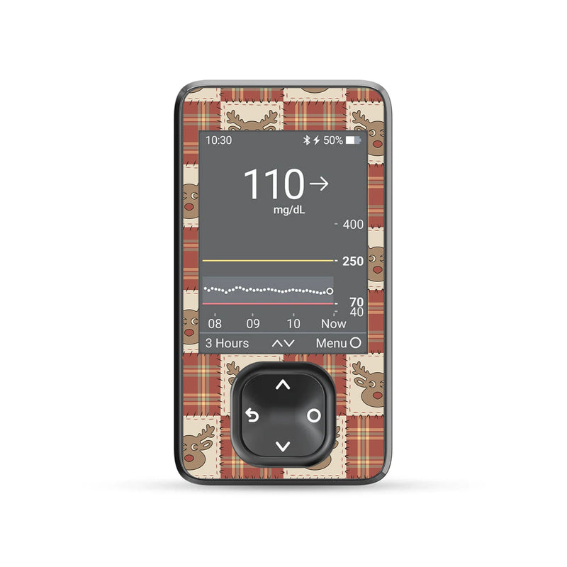 Peelz Rustic Reindeer Dexcom G7 and G6 Touchscreen Receiver Sticker - Pump Peelz Peelz/Stickers
