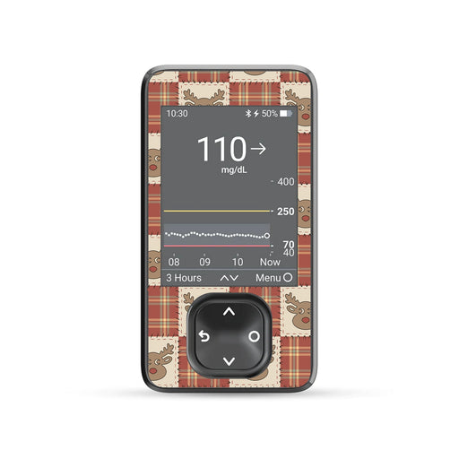 Peelz Rustic Reindeer Dexcom G7 and G6 Touchscreen Receiver Sticker - Pump Peelz Peelz/Stickers
