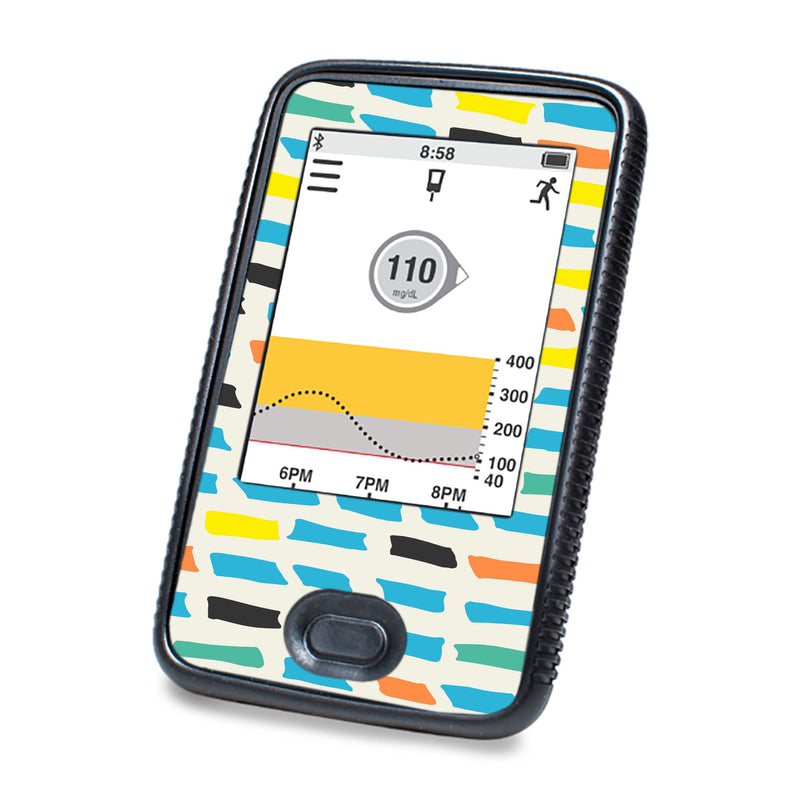 Peelz Colorful Sticks Dexcom G6 Touchscreen Receiver Sticker - Pump Peelz Peelz/Stickers
