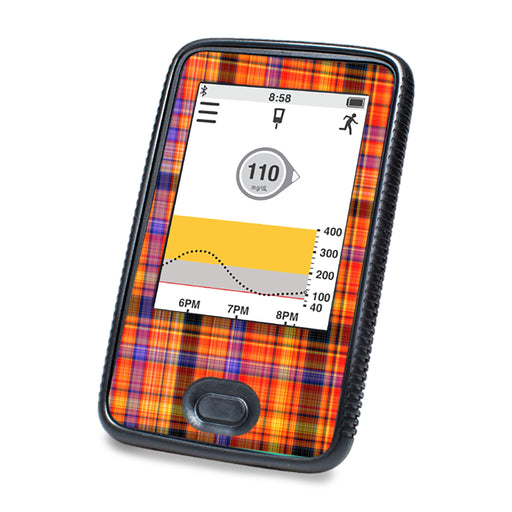 Peelz Pumpkin Plaid Dexcom G6 Touchscreen Receiver Sticker - Pump Peelz Peelz/Stickers