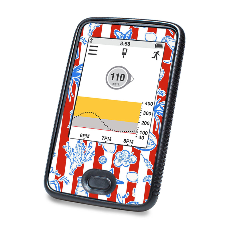 Peelz Spritz Parade Dexcom G6 Touchscreen Receiver Sticker - Pump Peelz Peelz/Stickers