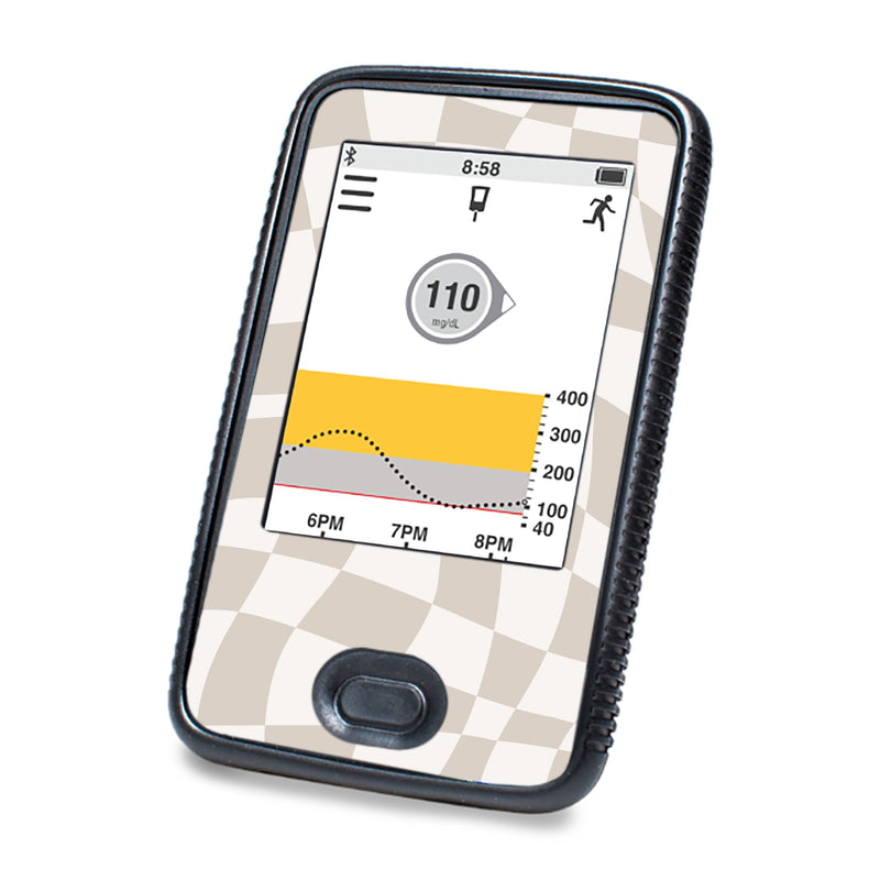 Peelz Creamy Check Dexcom G6 Touchscreen Receiver Sticker - Pump Peelz Peelz/Stickers