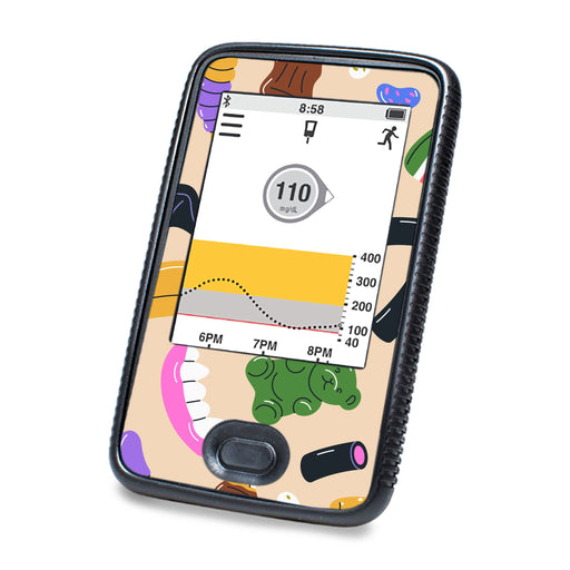 Peelz Candy Chaos Dexcom G6 Touchscreen Receiver Sticker - Pump Peelz Peelz/Stickers