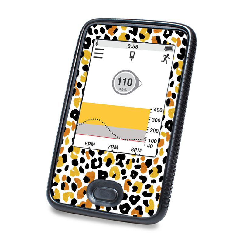 Peelz Golden Leopard Dexcom G6 Touchscreen Receiver Sticker - Pump Peelz Peelz/Stickers