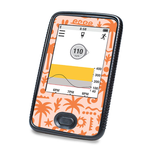 Peelz Terracotta Tides Dexcom G6 Touchscreen Receiver Sticker - Pump Peelz Peelz/Stickers