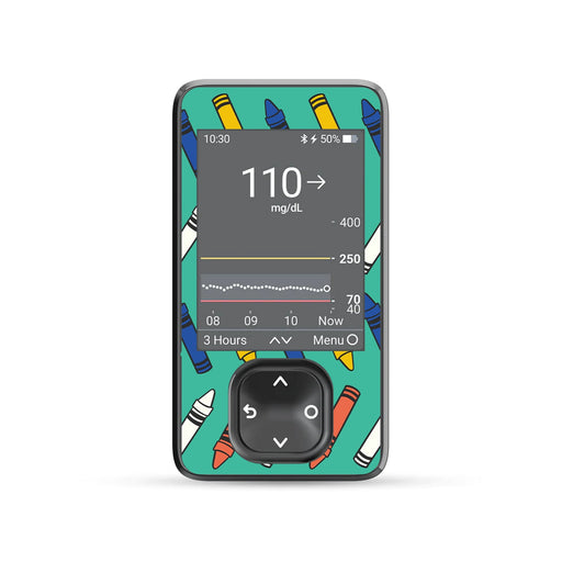 Peelz Crayon Pop Dexcom G7 Touchscreen Receiver Sticker - Pump Peelz Peelz/Stickers