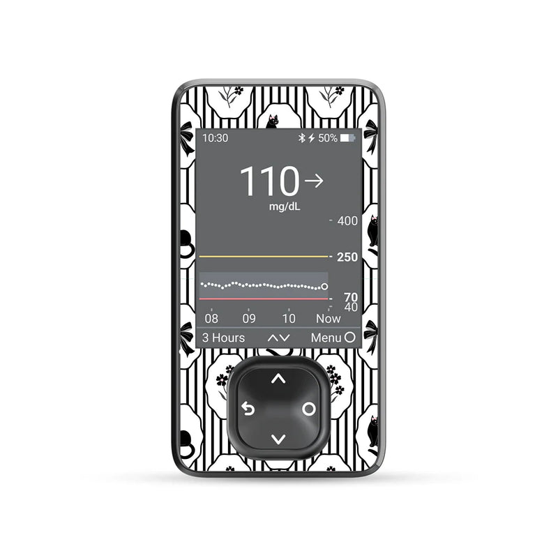Peelz Midnight Cat Dexcom G7 Touchscreen Receiver Sticker - Pump Peelz Peelz/Stickers