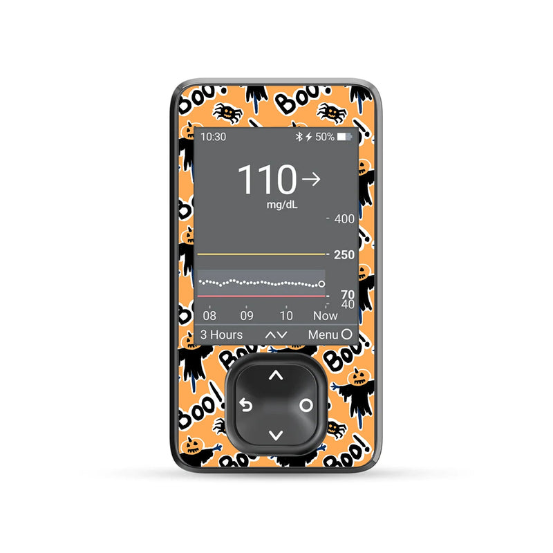 Peelz Pumpkin Boo Dexcom G7 Touchscreen Receiver Sticker - Pump Peelz Peelz/Stickers