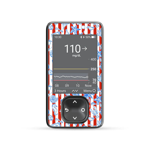 Peelz Spritz Parade Dexcom G7 Touchscreen Receiver Sticker - Pump Peelz Peelz/Stickers