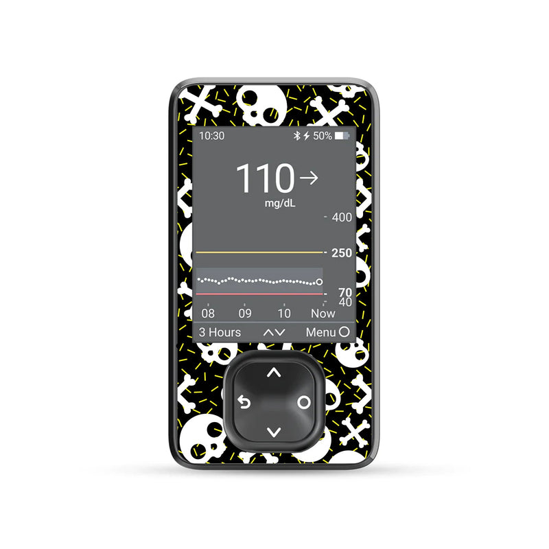 Peelz Bone Pop Dexcom G7 Touchscreen Receiver Sticker - Pump Peelz Peelz/Stickers