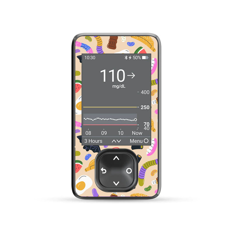 Peelz Candy Chaos Dexcom G7 Touchscreen Receiver Sticker - Pump Peelz Peelz/Stickers