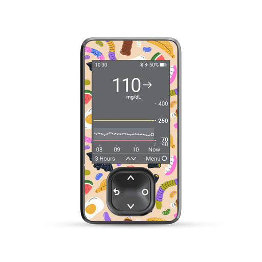 Peelz Candy Chaos Dexcom G7 Touchscreen Receiver Sticker - Pump Peelz Peelz/Stickers