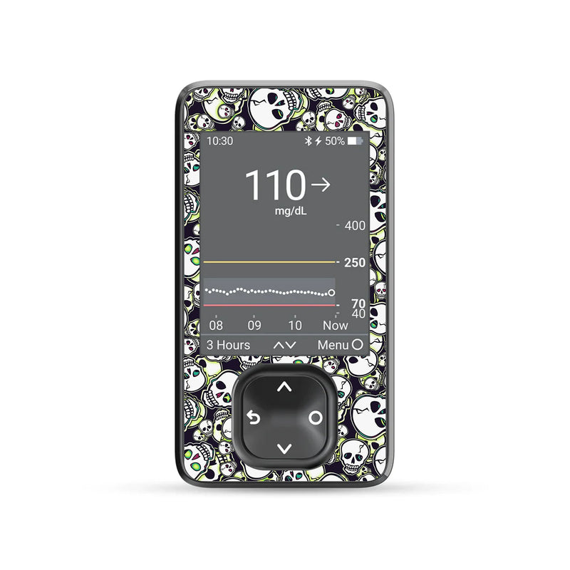 Peelz Bone Glow Dexcom G7 Touchscreen Receiver Sticker - Pump Peelz Peelz/Stickers