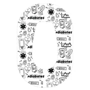 Peelz Diabetes Awarenes s Doodles Dexcom G6 Patch Tape - Pump Peelz Patch Medical Tape