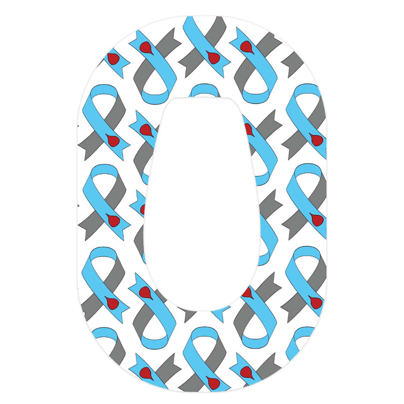 Peelz Diabetes Awareness Ribbon Dexcom G6 Patch Tape - Pump Peelz Patch Medical Tape